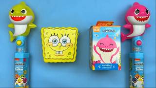 🦈💙 Baby Shark Pez Dispenser ASMR | Crinkly Candy Wrappers & Egg Surprise Opening