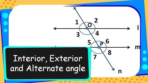 Maths - Parallel lines , transversal  What are Interior, Exterior & Alternate Angles - English