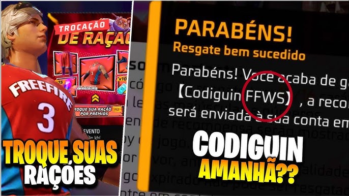 NOVO CODIGUIN CALÇA ANGELICAL E DINO, PARCERIA BURGER KING E FREE FIRE,  COMO FUNCIONA?? 