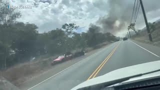 Maui firefighters extinguish brush fire near Kahekili Highway