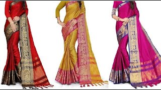 Top 12 Best cotton sarees designer saree haul | saree haul | amazon saree Haul |  meesho saree haul