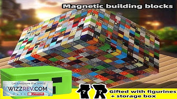 Magnetic building block toy storage box set with figurines included children