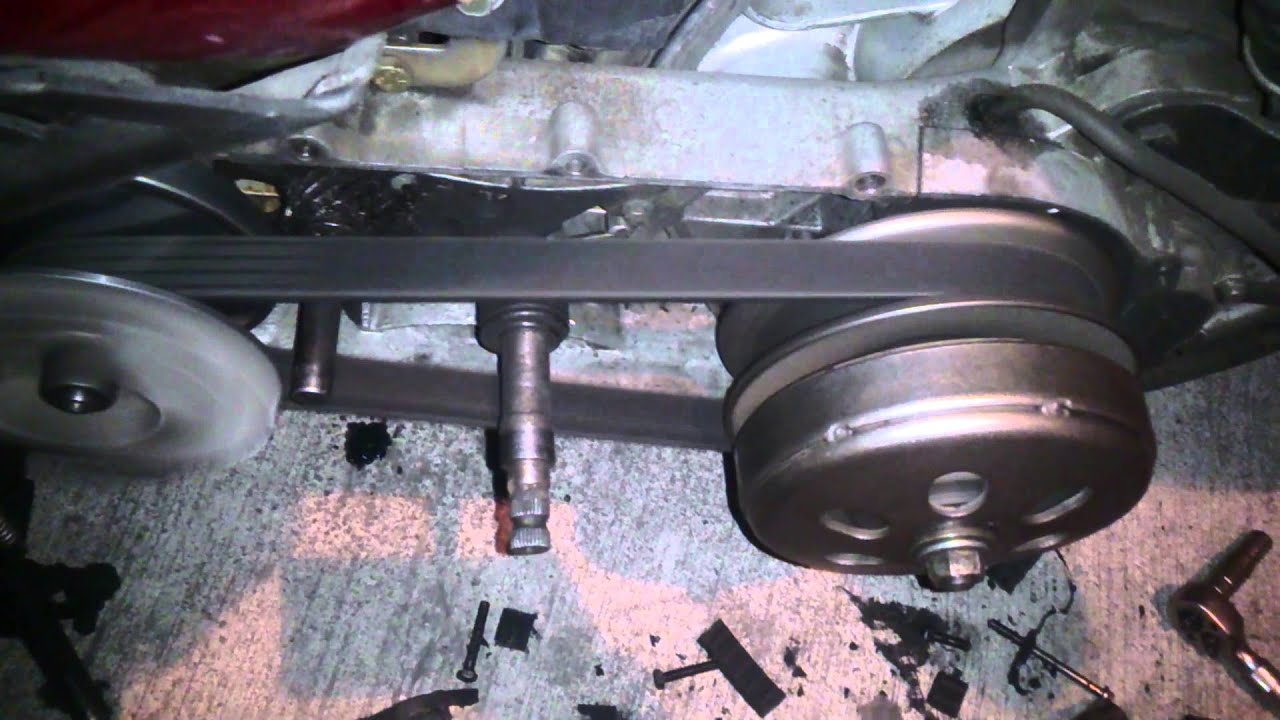 Funcionamiento del sistema de embrague de polea variadora - honda - yamaha -