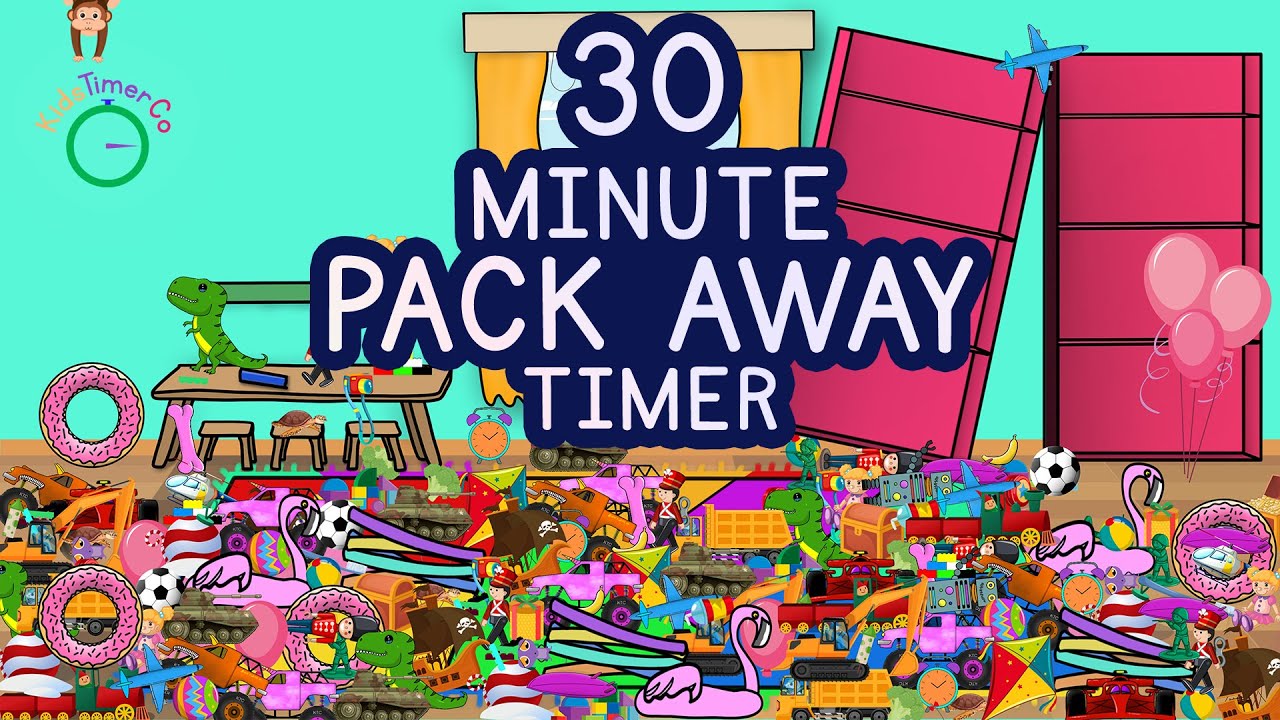 30 Minute Pack Away Timer - Kids Visual Timer