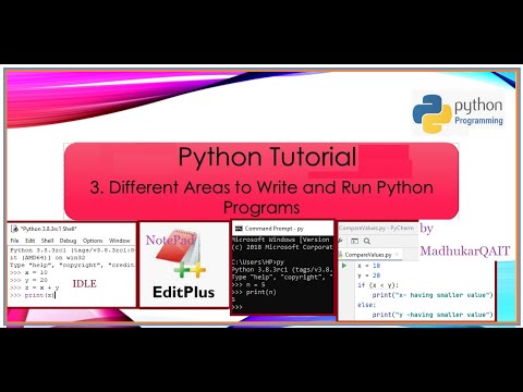 Different places to Write and Run Python programs-03 - YouTube