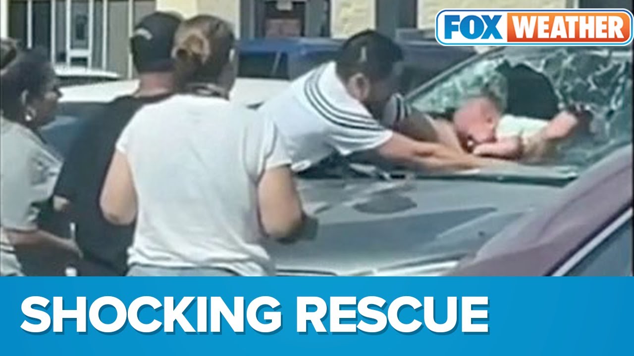 Texas Dad Rescues Baby Locked In Hot Car - YouTube