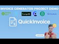 QuickInvoice – Full-Stack Invoice Generator (React + Spring Boot + MongoDB) Project Demo