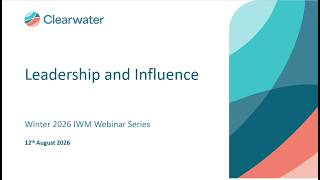 Leadership and Influence (Winter 2026 IWM Webinar 3)