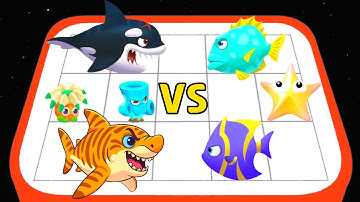 FISH EVOLUTION - New Merge Game, Merge Monster Battle Gameplay