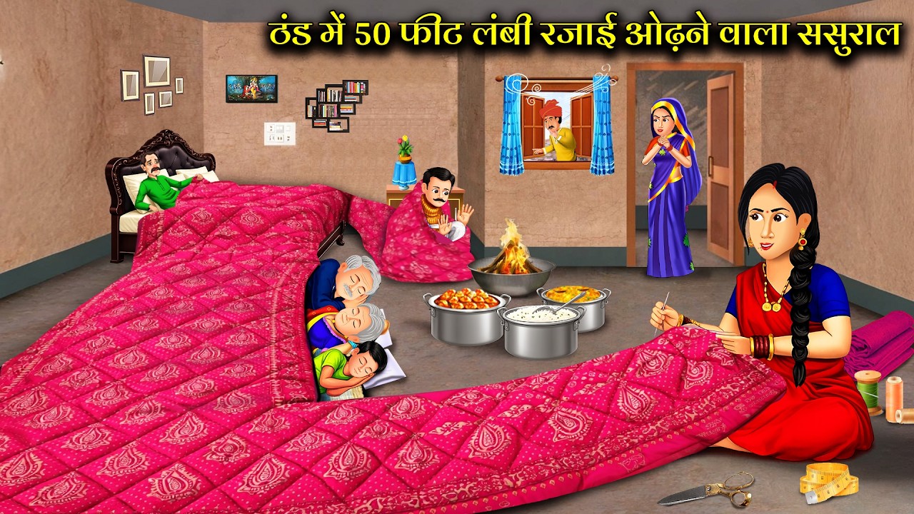 ठंड में 50 फीट लंबी रजाई ओढ़ने वाला ससुराल | Thand Me 50 Feet Lambi Rajai | HINDI KAHANI