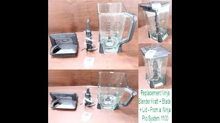 Replacement Ninja Blender Food Processor Pro System 1100 Blender Kraft + Blade + Lid #nustuffthrift
