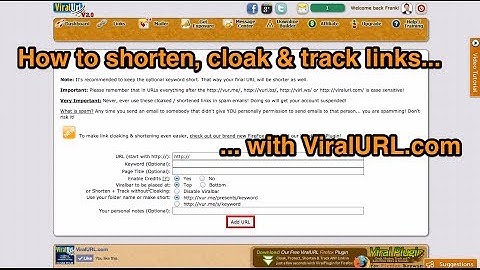 How to shorten, cloak & track links with ViralURL.com