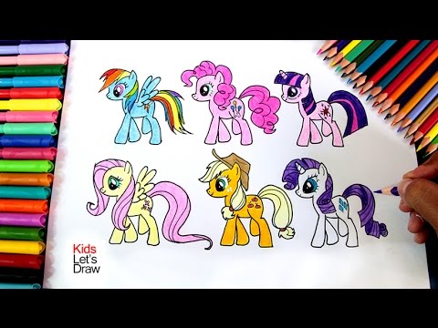 Cómo dibujar todas las ponis de My Little Pony - YouTube