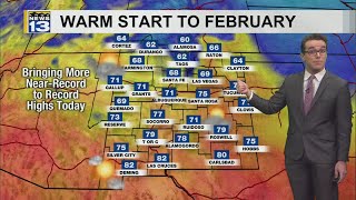 Spring-like Winter Warmth & Eventually A Breezy New Mexico 2-4-2025