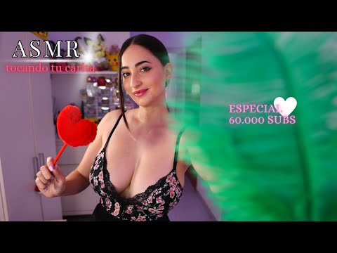 4K ASMR ❤️ I TOUCH YOUR FACE ✋🏻(Visuals + Layered Sound) | Face Touching Triggers 💋 [Special 60K]🙏🏻