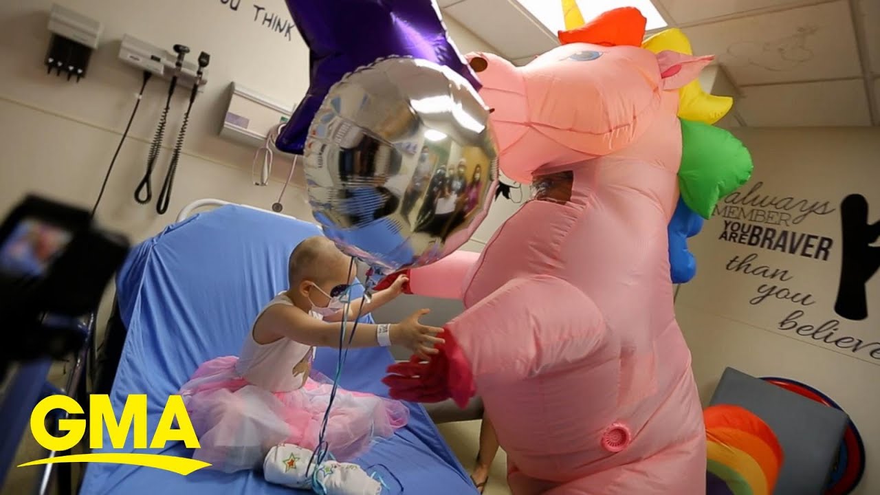Little girl surprised with &lsquo;No More Chemo&rsquo; party l GMA
