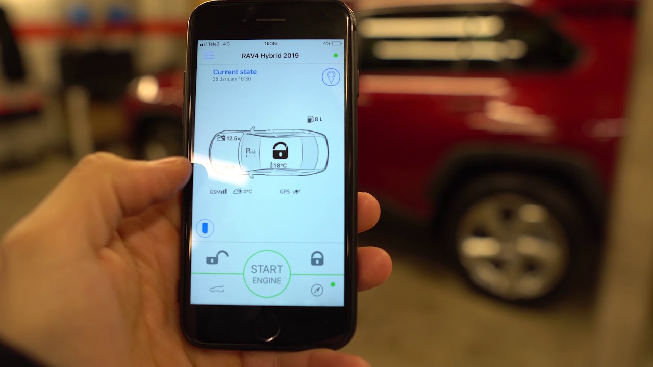 Toyota RAV4 2019 Hybrid Remote Start - YouTube