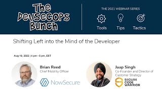 DevSecOps Bunch NowSecure & SecureCodeWarrior: Shifting Left into the Mind of the Developer