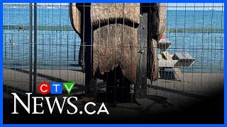 Totem pole vandalized