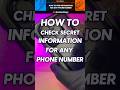 Phone number secrets  finding the owner behind any phone number shorts