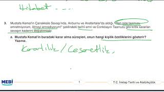 8.Sınıf İnkılap Tarihi 1.Dönem 1.Yazılı