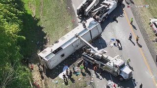 Deadly bus crash shuts down interstate in New York, multiple fatalities and injuries reported