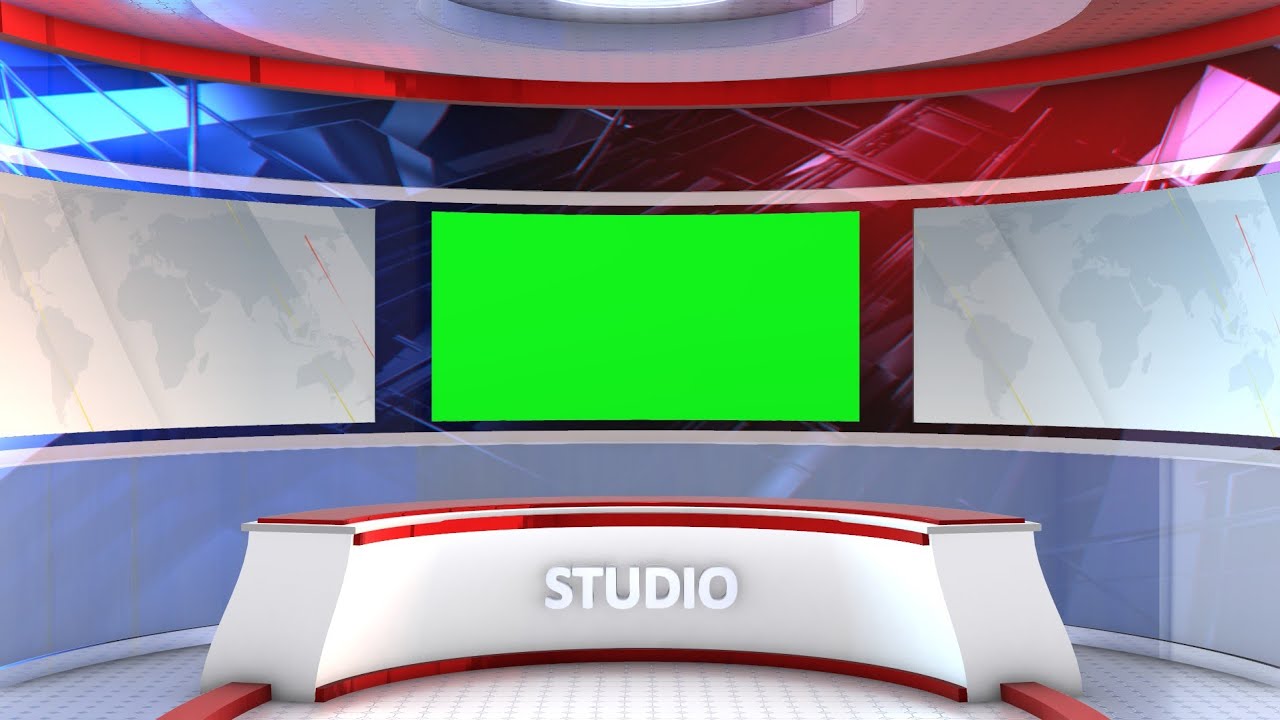 Virtual Studios News Desk Video Templates Green Screen Chroma Key Youtube