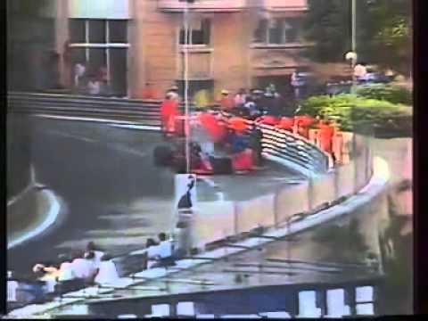 Formula 1 Monaco 1986 Patrick Tambay & Martin Brundle huge crash 360p