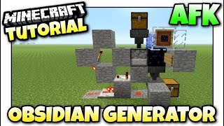 Minecraft Xbox - Afk Obsidian Generator - Redstone Tutorial - Mcpe Ps4 Ps3 Switch