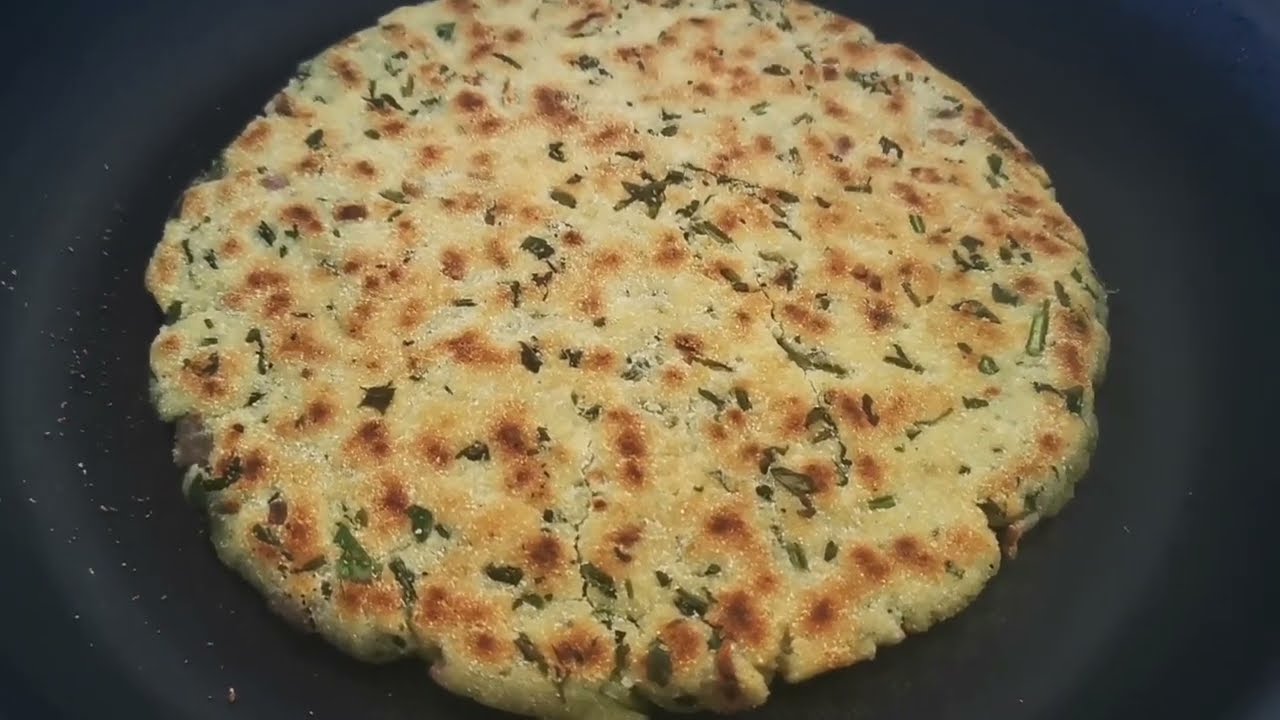 Galette aux fines herbes et l'huile d'olive, aghroum lahwal أغروم لحوال كسرة بالاعشاب و زيت زيتون