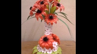 Best Out Of Waste Plastic transformed to fabulous orange flowers Showpiece