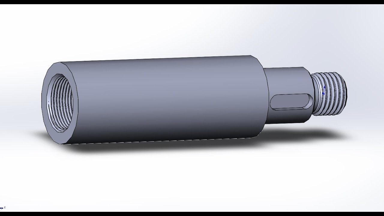 Урок Solidworks. Втулка с резьбой и шпоночным пазом. - YouTube