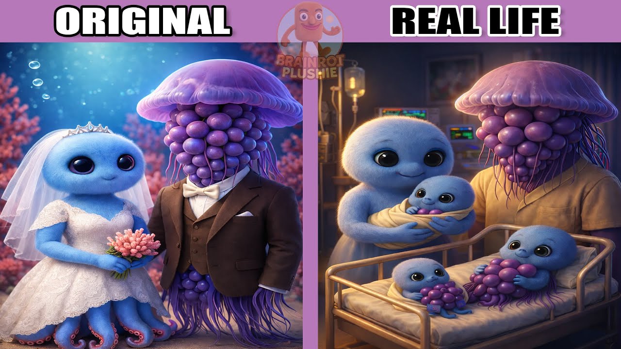 Brainrots Memes Love to Wedding Transformations | Original vs Real Life | Brainrot Animation