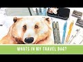 What's In My Travel Bag? | A Look at My Watercolor Travel Supplies & Sketchbook