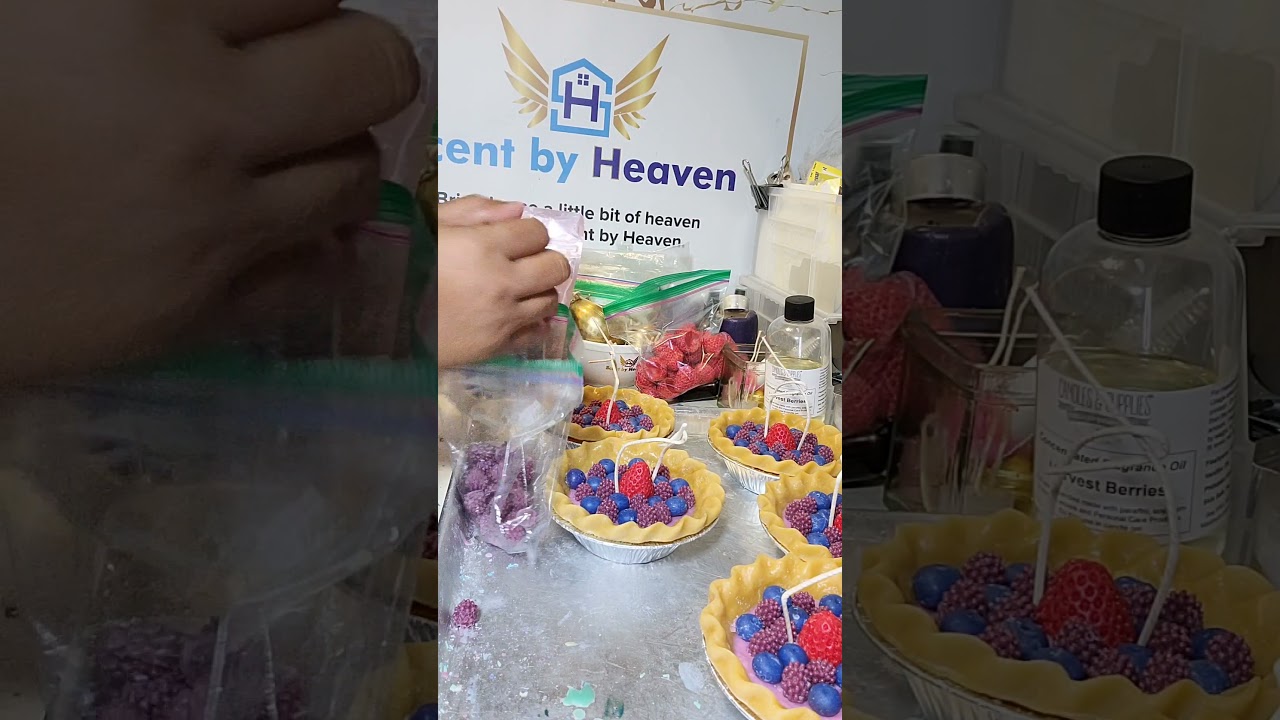 Candle pie series Mix berries pie 🥧 🍒🍓🍓🍇