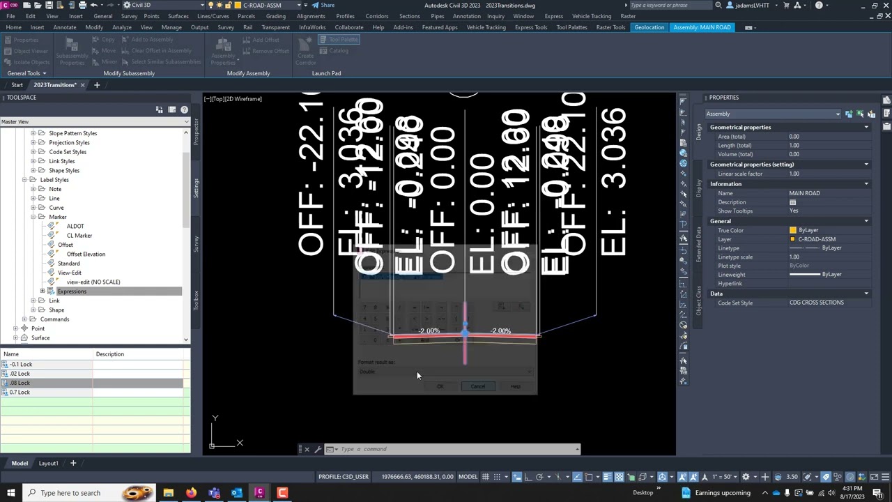 Civil 3D - Override codeset labels sizes for when you change scales