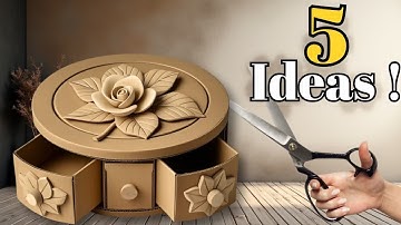 5 Amazing DIY Organizer Box from Cardboard & Fabric Scraps 😍 | Genius Upcycled Home Decor Ideas ♻️