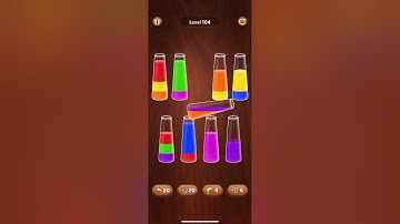 104 lvl color water sort game #colorwatergame #asmr #games #gameout