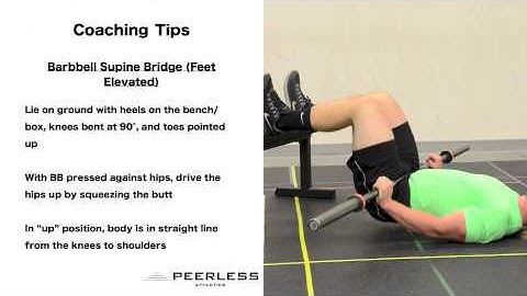 535. Barbell Supine Bridge (Feet Elevated)