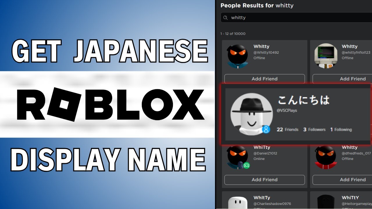 How To Get Japanese Display Name On Roblox 2026 YouTube 
