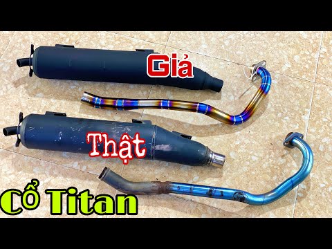 Lê Lĩnh Vlog | Phân Biệt Cổ Titan Thật Giả Cực Dễ Và Hướng Dẫn Lắp Cổ Pô Titan Cho Pô Zin Ex150