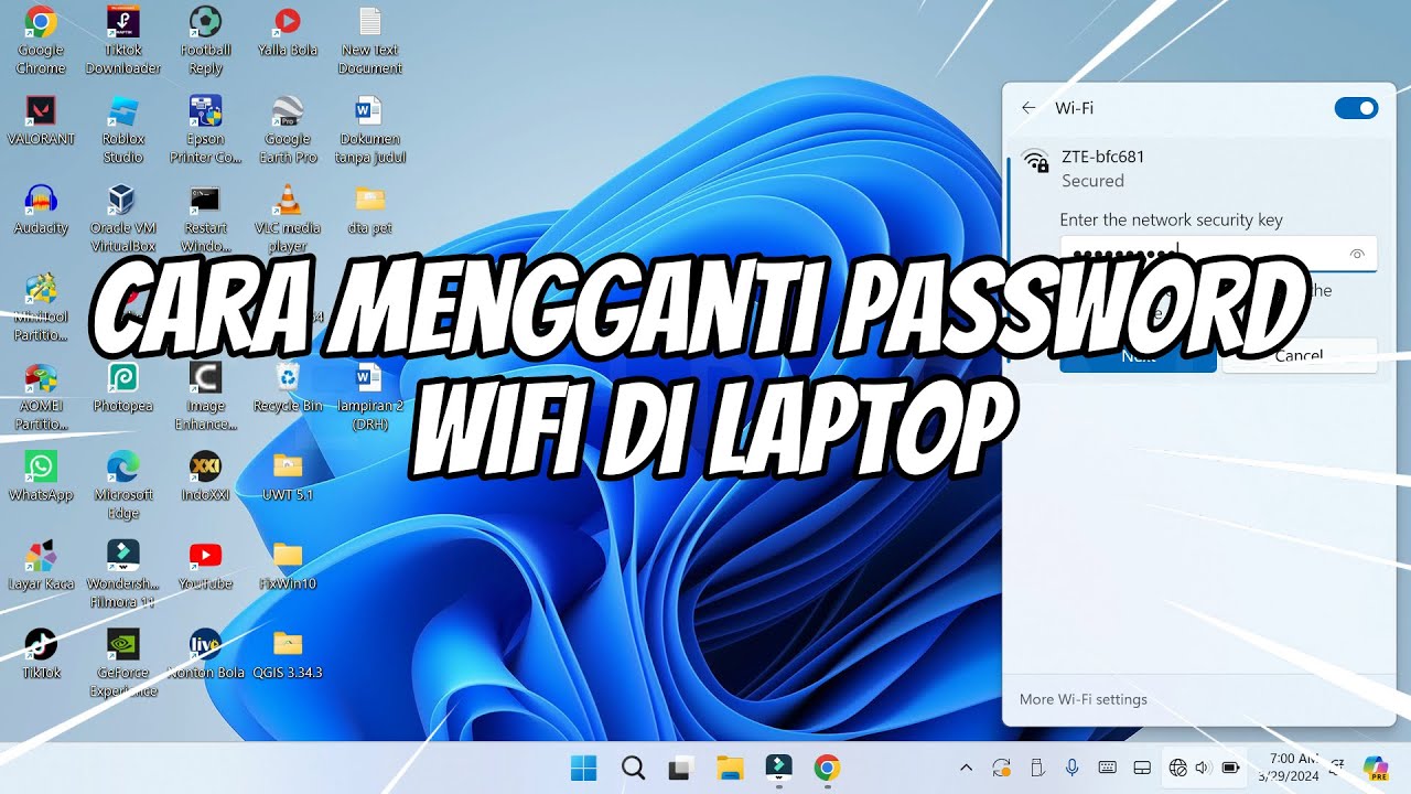 Cara Mengganti Password Wifi di Laptop Windows 11 - YouTube