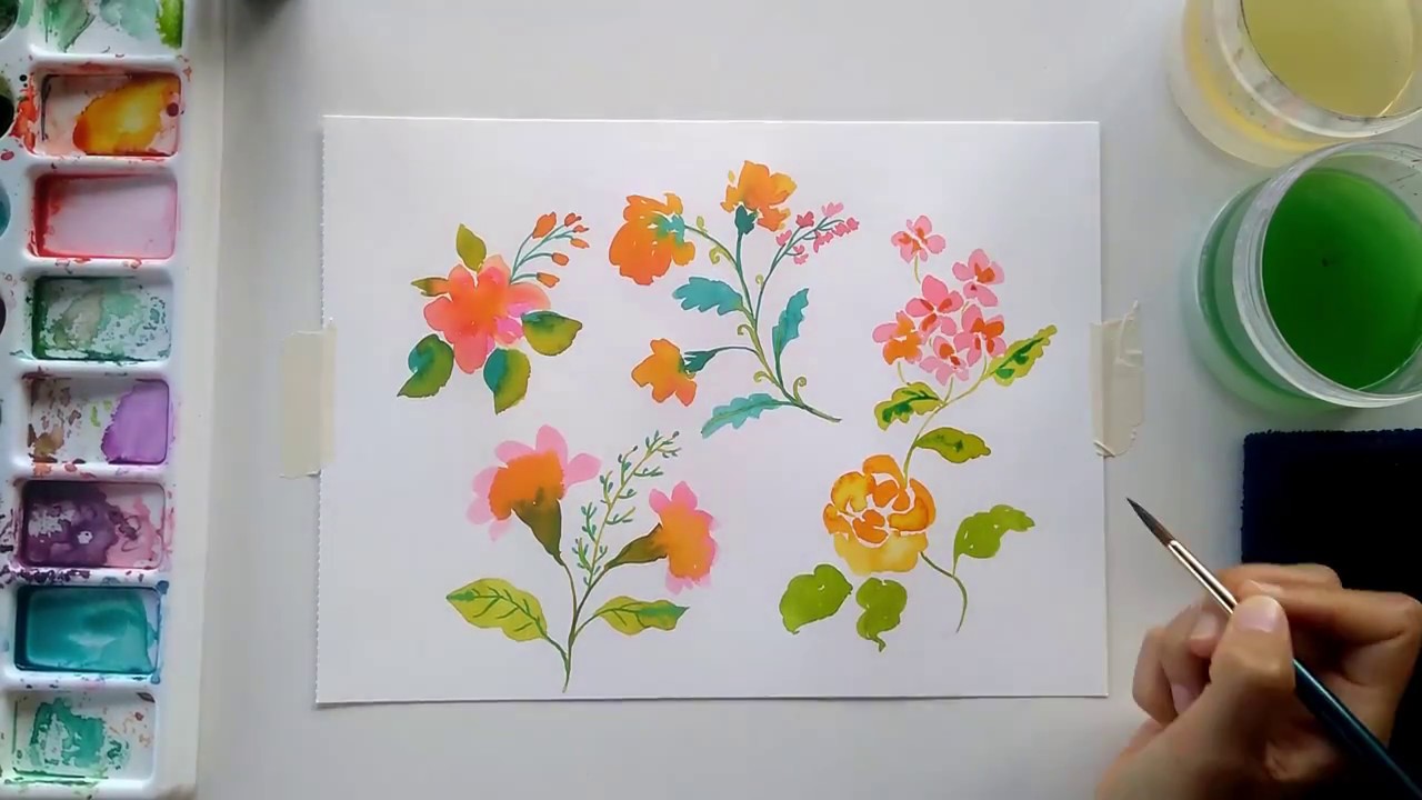 AQUARELA PARA ESTAMPARIA - Speed Painting