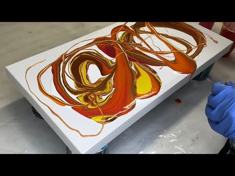 Beautiful Ribbon Pour. Acrylic Pour Painting. - YouTube