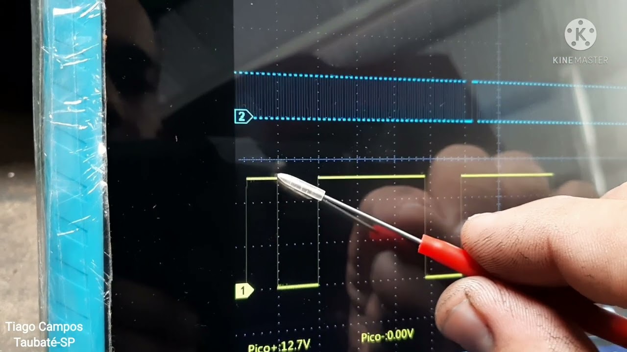 Fox 1.6 2013 capturando sinal de fase e rotação com Micsig