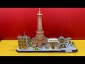 Diy craft instruction 3d puzzle cubicfun paris led