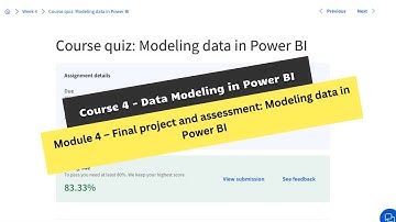 data modeling in power bi coursera week 4 answers || theanswershome