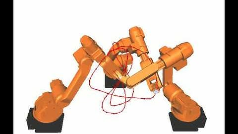 Triple robots coordinated collision-free motion planning