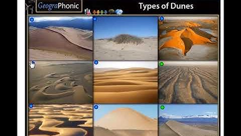 types of sand dunes, landforms formed by the wind, game run