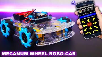 Arduino Mecanum Wheel Robot Car | All Direction Smartphone Controlled